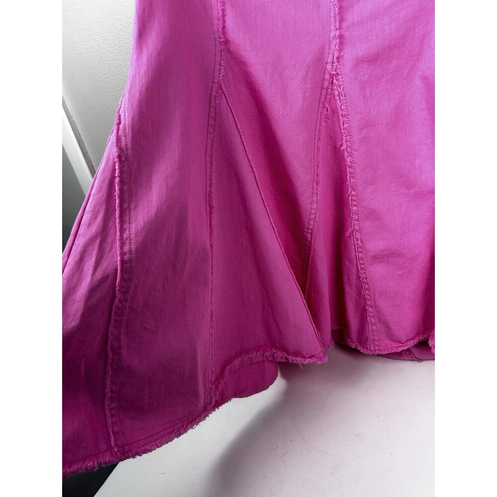 anthropologie Pilcro Strapless Denim Pink  Mini Dress Pockets Size Xl Cotton - Picture 6 of 12